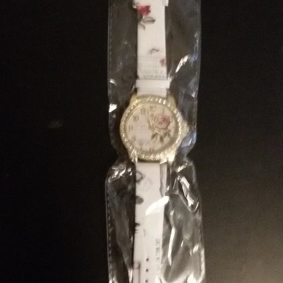 Fashion Wristwatch with Inlaid Flower - Picture 2 of 3